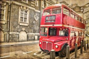 Фреска лондонский автобус