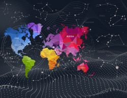 Фреска Карта мира и созвездия